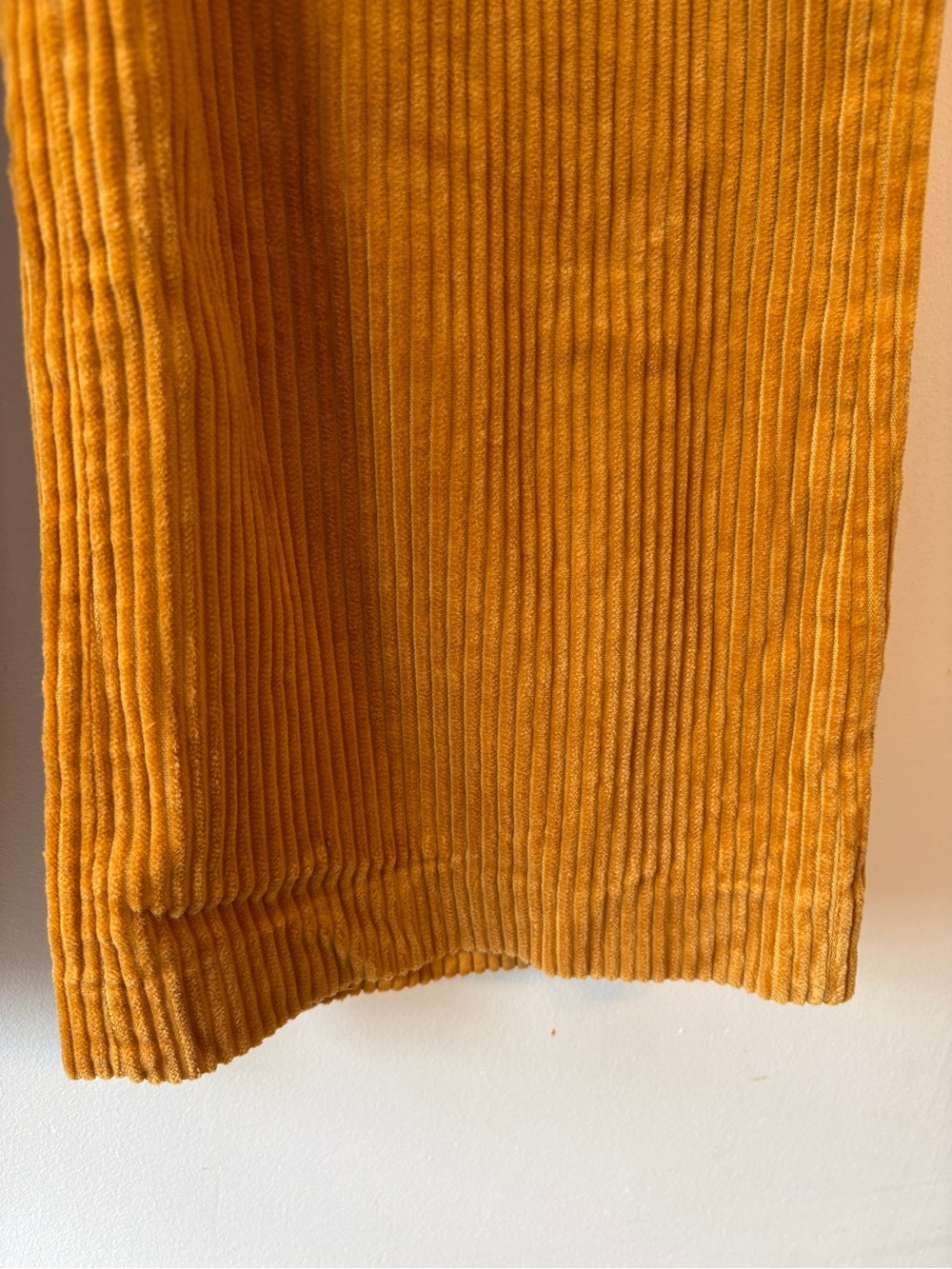 Zara High Waisted Corduroy Wide Leg Cropped Pants Mustard Size M - Picture 3 of 8